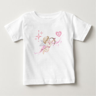 Camiseta De Bebé Arte romántico de San Valentín con brillo de coraz