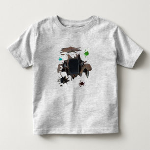 Camiseta De Bebé Arte Rústico de Grunge de Autos Vintage,
