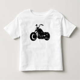 Camiseta De Bebé Arte vectorial de motocicleta clásica cruiser en b