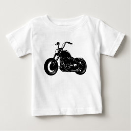 Camiseta De Bebé Arte vectorial de motocicleta clásica cruiser en b