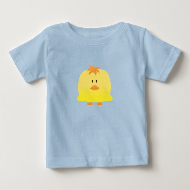 Camiseta De Bebé Arte vectorial lindo de pollito bebé (Anverso)