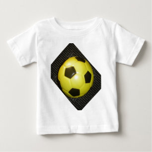 Camiseta De Bebé Arte vibrante de fútbol amarillo y negro (fútbol)