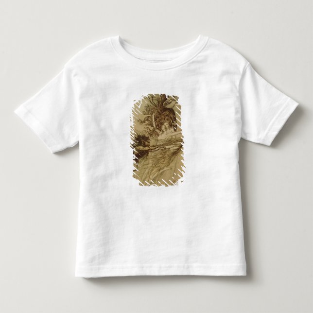 Camiseta De Bebé Arthur Rackham | Los Rhinemaidens burlándose de Al (Anverso)