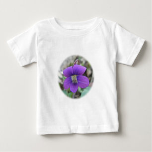 Camiseta De Bebé Artículos Coordinados de Flor Silvestre Violeta