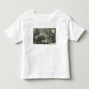 Camiseta De Bebé Artista que pinta un retrato sobre una rejilla