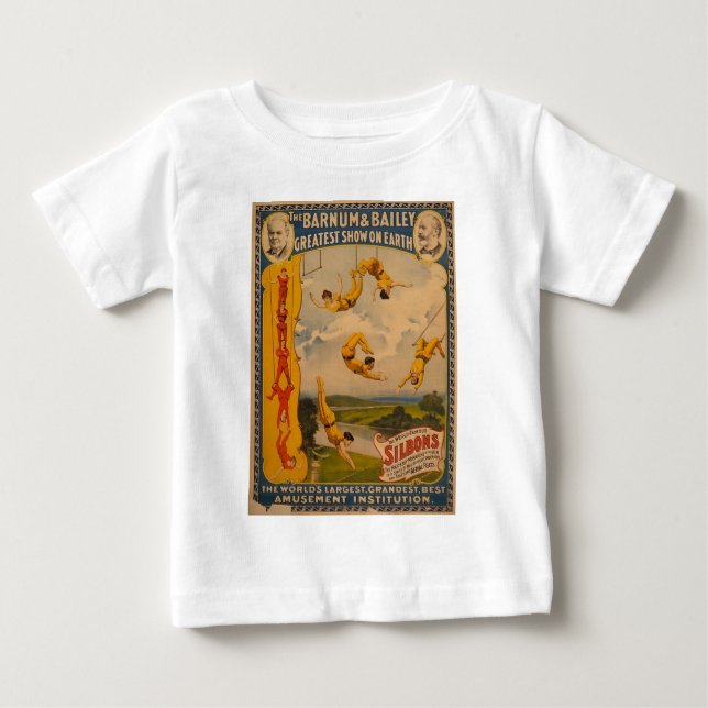 Camiseta De Bebé Artistas de trapecio Barnum y Bailey 1896 (Anverso)