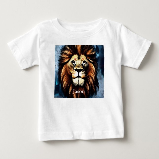 Camiseta De Bebé Artsy Wild African Lion (Anverso)