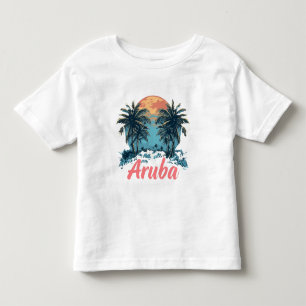 Camiseta De Bebé Aruba Island Design (Versión 2) - Toddler Fine Jer
