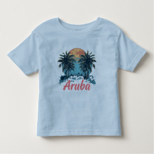 Camiseta De Bebé Aruba Island Design (Versión 2) - Toddler Fine Jer