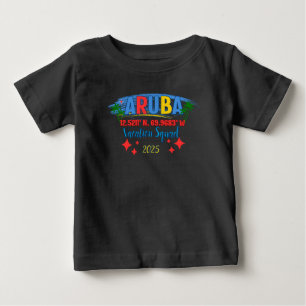 Camiseta De Bebé Aruba Vacaciones 2025 Vibraciones Escape a la Isla