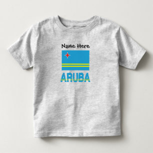 Camiseta De Bebé Aruba y Bandera de Aruba Personalizados 