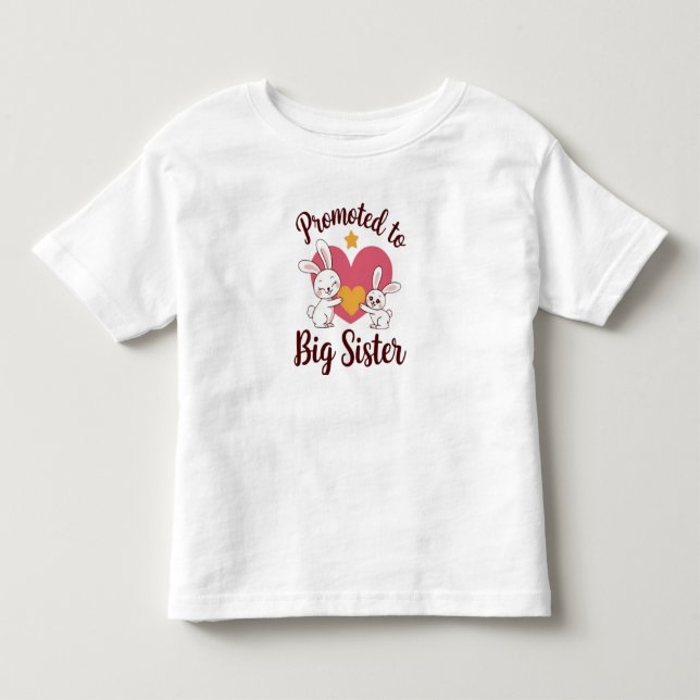 Camiseta De Bebé ascendida a hermana mayor (Anverso)