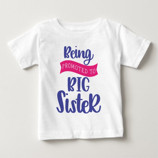 Camiseta De Bebé Ascendida a Hermana Mayor (Anverso)