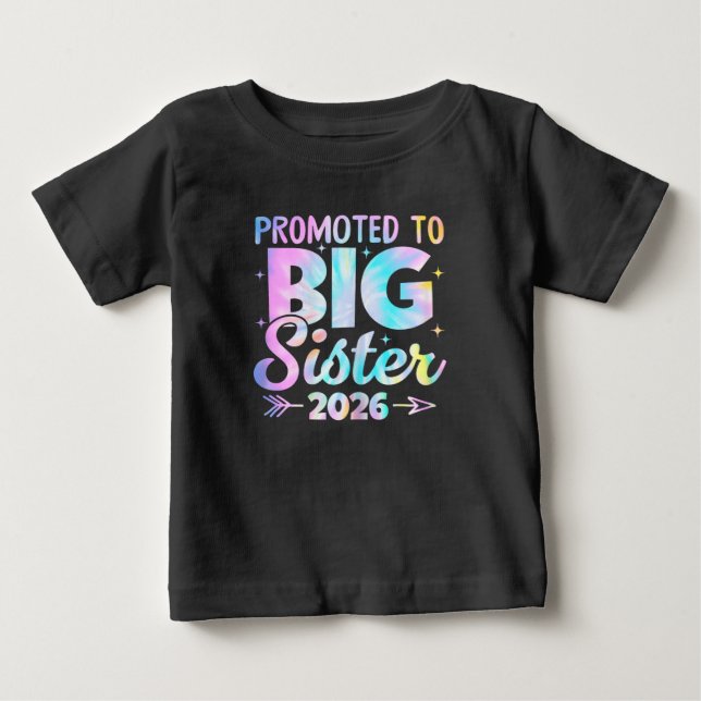 Camiseta De Bebé Ascendida a Hermana Mayor 2026, Pronto Será Herman (Anverso)
