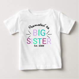 Camiseta De Bebé Ascendida a Hermana Mayor Est 2022