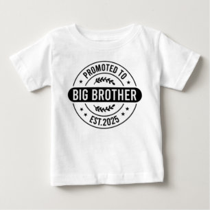 Camiseta De Bebé Ascendido a Big Brother 2026 Dinosaurio T-Rex Niño
