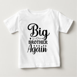 Camiseta De Bebé Ascendido a Big Brother 2026 Dinosaurio T-Rex Niño