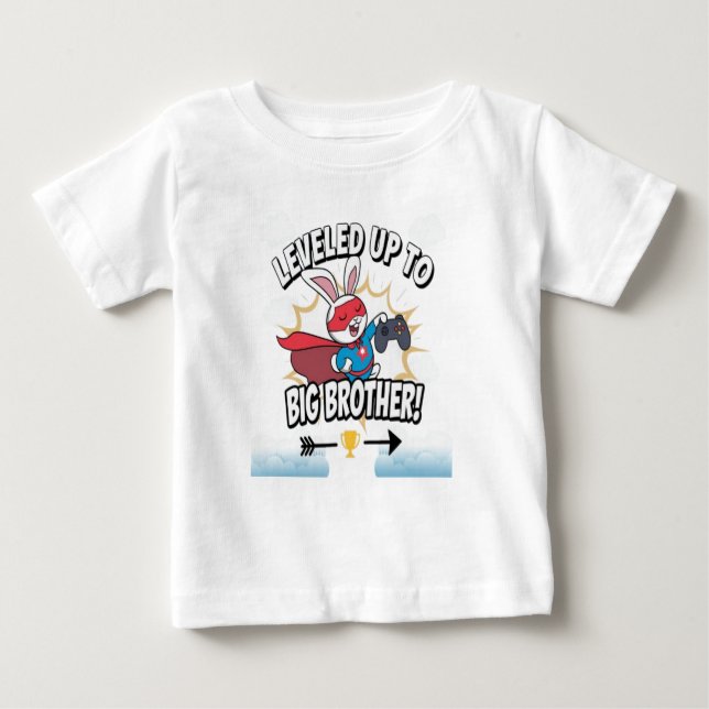 Camiseta De Bebé ascendido a hermano mayor (Anverso)
