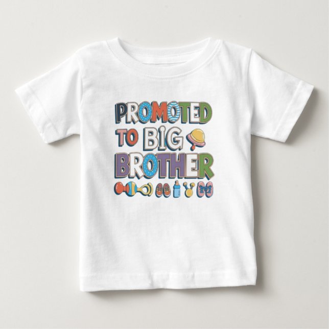 Camiseta De Bebé ascendido a hermano mayor (Anverso)