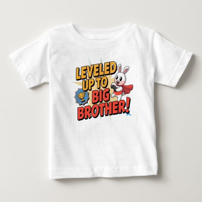 Camiseta De Bebé ascendió a hermano mayor (Anverso)