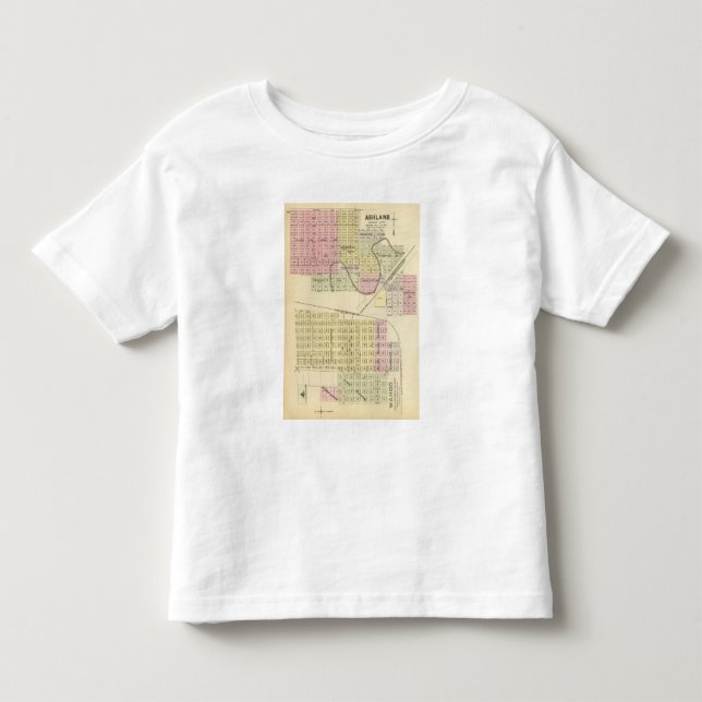 Camiseta De Bebé Ashland y Wahoo, Nebraska (Anverso)