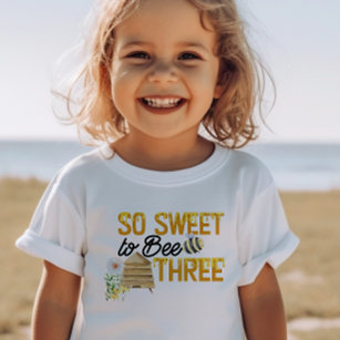 Camiseta De Bebé Así que dulce de ser el tercer cumpleaños