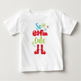 Camiseta De Bebé Así que Elfin Cute, Zapatos De Elf, Copos De Nieve