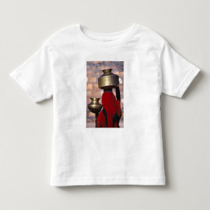 Camiseta De Bebé Asia, India, Rajasthan. Una mujer local con un roj