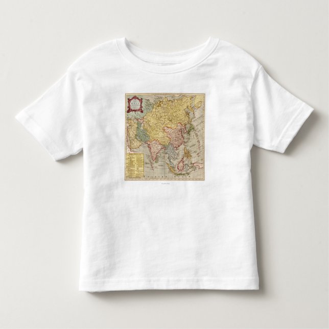 Camiseta De Bebé AsiaPanoramic MapAsia 2 (Anverso)