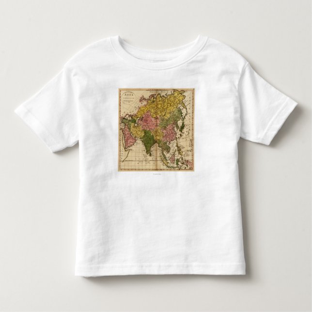 Camiseta De Bebé AsiaPanoramic MapAsia 3 (Anverso)