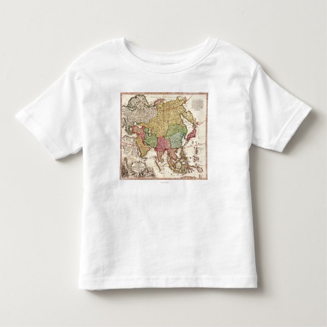 Camiseta De Bebé AsiaPanoramic MapAsia 6 (Anverso)