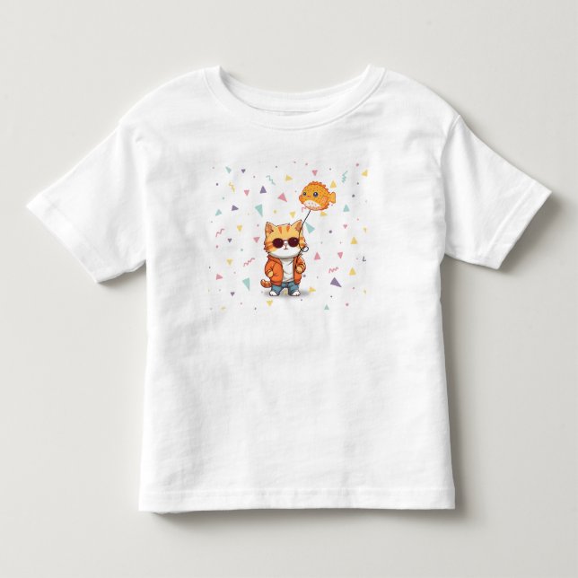 Camiseta De Bebé Asombroso gato (Anverso)
