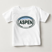 Aspen Colorado Mountain Tag Baby Shirt