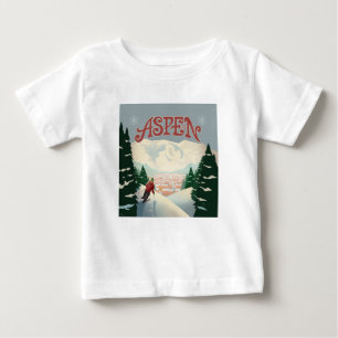 Camiseta De Bebé Aspen Skier   Colorado