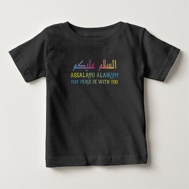 Camiseta De Bebé Assalamu Alaikum puede que la paz sea contigo islá (Anverso)