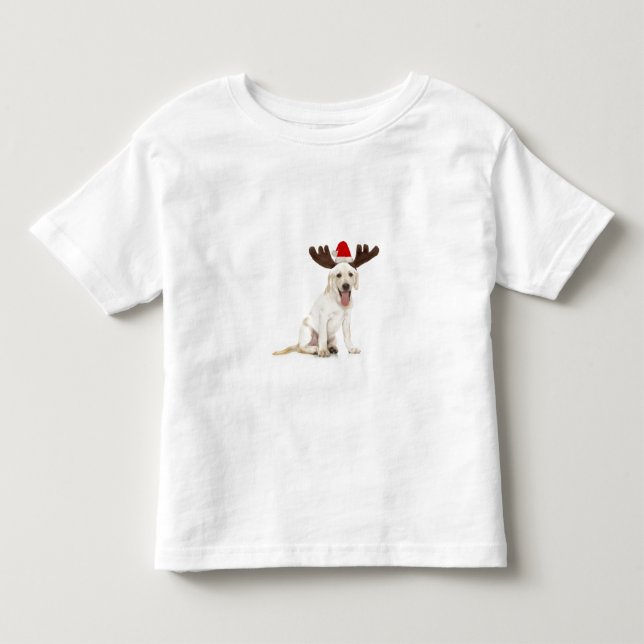 Camiseta De Bebé Astas que llevan del perrito del laboratorio (Anverso)