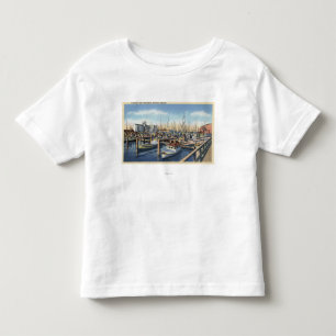 Camiseta De Bebé Astoria, Oregon - flota pesquera en puerto