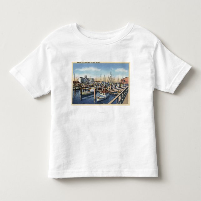 Camiseta De Bebé Astoria, Oregon - flota pesquera en puerto (Anverso)