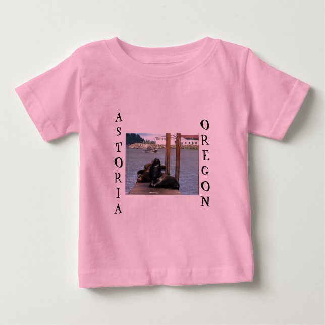 Camiseta De Bebé Astoria Oregon Sealions (Anverso)