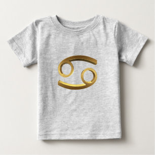 Camiseta De Bebé Astrológico Zodiac Rótulos Rótulo Sol Cáncer de or