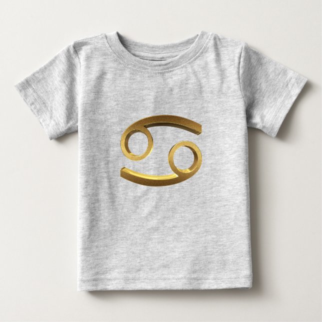 Camiseta De Bebé Astrológico Zodiac Rótulos Rótulo Sol Cáncer de or (Anverso)