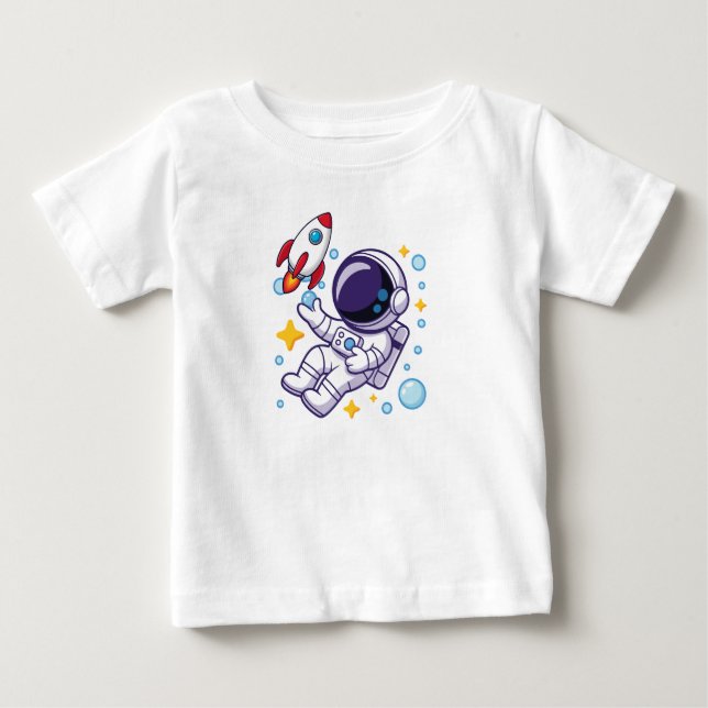 Camiseta De Bebé Astronaut Beautiful Design  (Anverso)