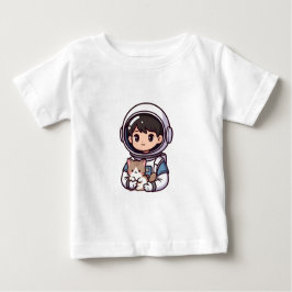 Camiseta De Bebé Astronaut Boy N' Cat Cute Cartoon Dreamer