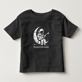 Camiseta De Bebé Astronauta con guitarra en la luna, cantando una c