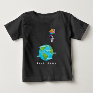 Camiseta De Bebé astronauta con tierra de aterrizaje de globos