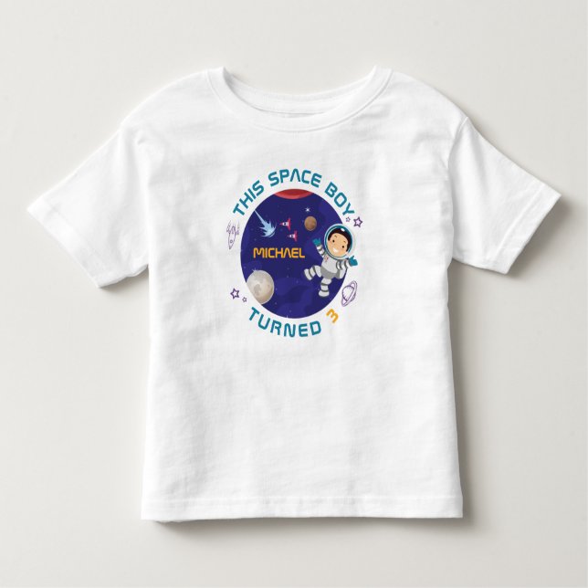 Camiseta De Bebé Astronauta de las estrellas de la luna personaliza (Anverso)