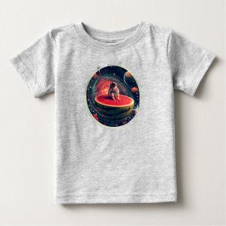 Camiseta De Bebé Astronauta de Sandía Espacial