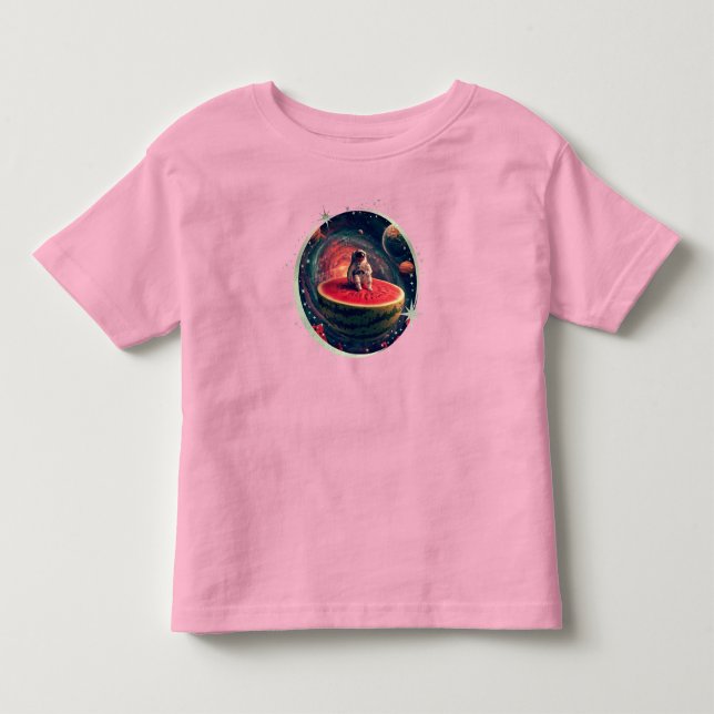 Camiseta De Bebé Astronauta de Sandía Espacial (Anverso)