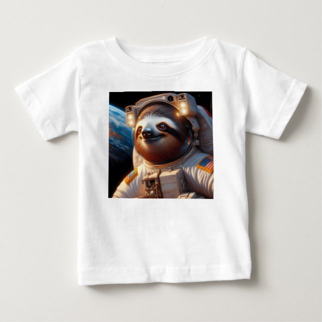 Camiseta De Bebé Astronauta de Sloth (Anverso)