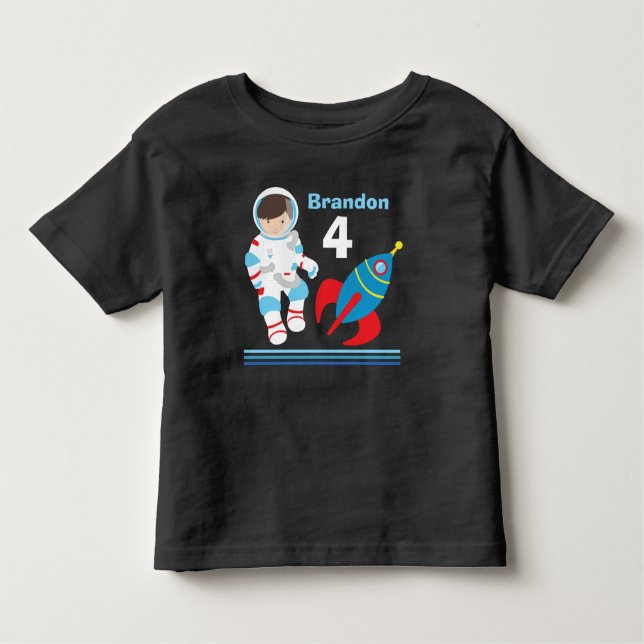 Camiseta De Bebé Astronauta Espacio Ultraterrestre Personalizado de (Anverso)